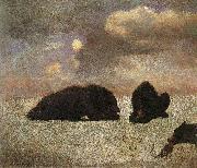 Grizzly bears, Albert Bierstadt